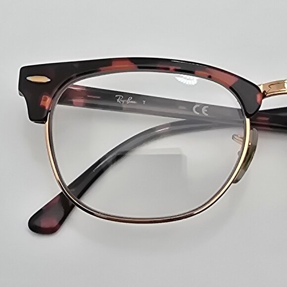 Ray-Ban RB5154 8118 Clubmaster Pink Havana Rose Gold Eyeglasses Frame 51-21-145 - Picture 12 of 12
